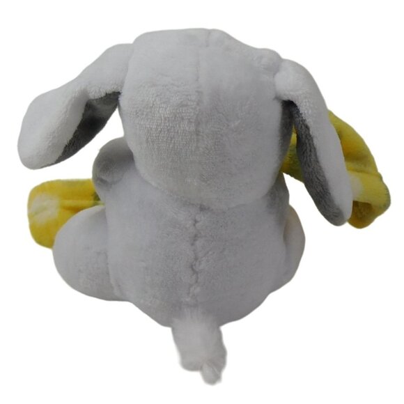 Little Beginnings Plush Dog Lovey Security Blanket White/Gray/Yellow 12" - Picture 4 of 6